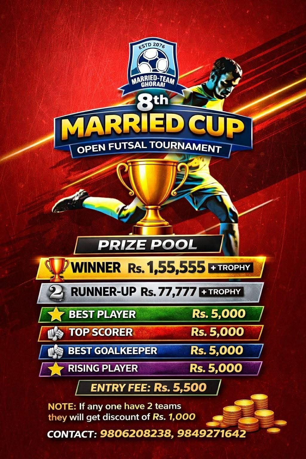 घोराहीमा ८औँ ‘म्यारिड कप’ फुटसल प्रतियोगिता हुँदै