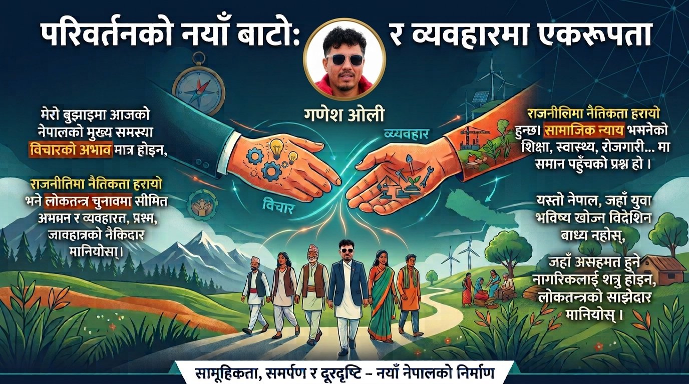 परिवर्तनको नयाँ बाटो: विचार र व्यवहारमा एकरूपता
