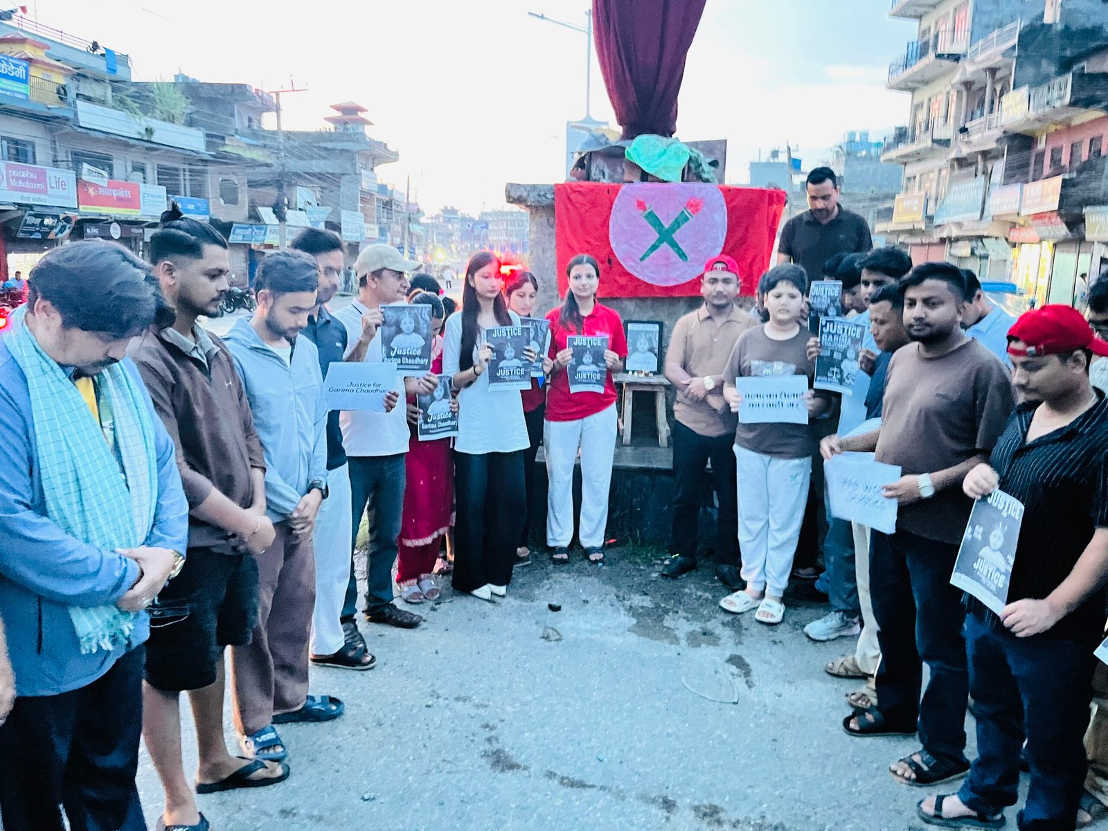 गरिमा चौधरीको न्यायका लागि नेविसंघ दाङको दीप प्रज्वलन