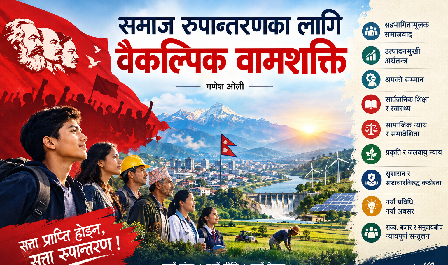 समाज रूपान्तरणका लागि वैकल्पिक वामशक्ति